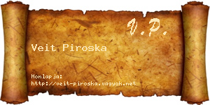 Veit Piroska névjegykártya