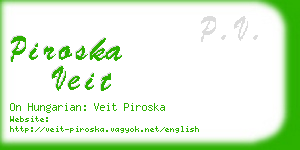 piroska veit business card